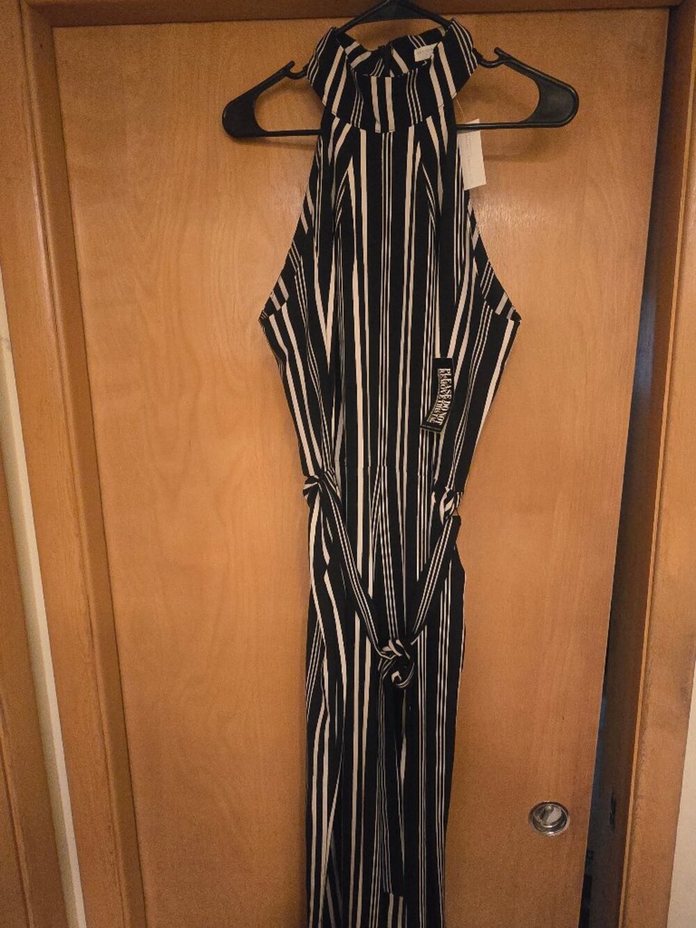 New York and Company Black and White Jumpsuit - Picture 4 of 5